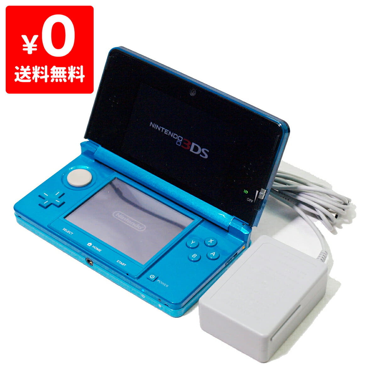 Used]The 3DS Nintendo 3DS Aqua blue CTR-S-BAAA body set