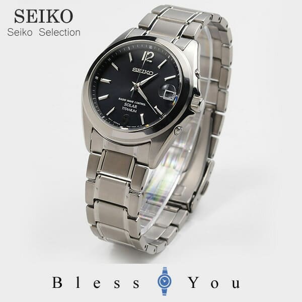 New]SEIKO watch mens Electric wave solar SBTM229 Black - BE FORWARD Store