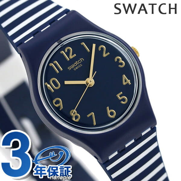 New Swatch original Ladies watch LN153 Navy X white Watch BE