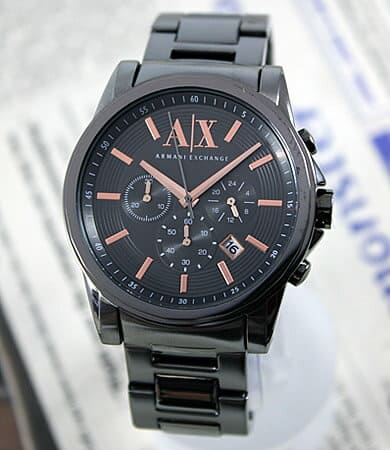 New ARMANI EXCHANGE ax armani exchange Armani exchange Chronograph mens watch clock metal band gunmetal color AX2086