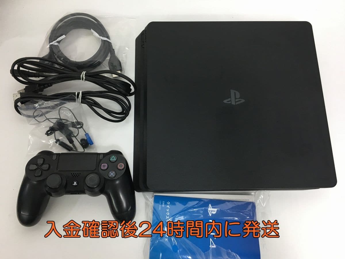 Used]PS4 CUH-2000A jet Black 500GB operation check initialization 