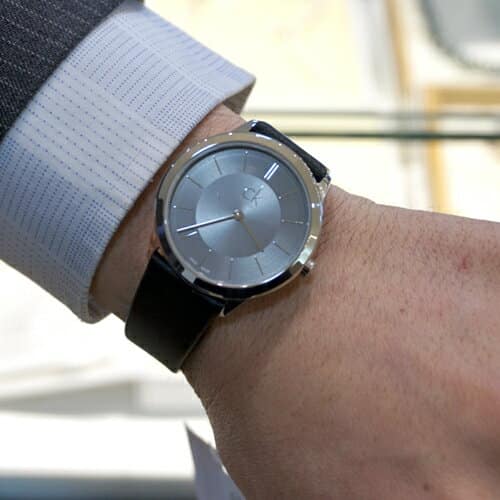New]Calvin Klein minimal Watch 35mm Gray K3M221C4 - BE FORWARD Store