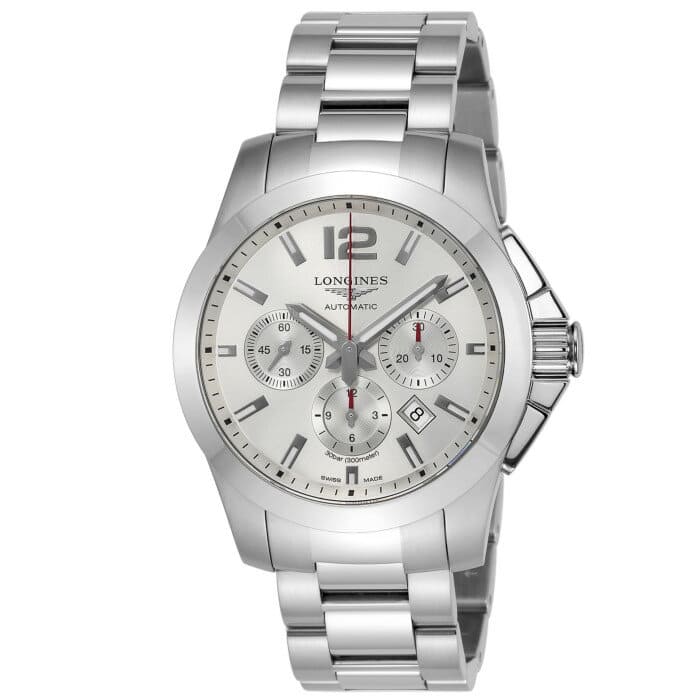New Ron gin L3.801.4.76.6 mens watch conk est Longines Conquest L38014766 Black Chronograph BE FORWARD Store