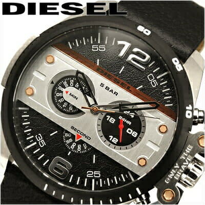 New]Diesel DIESEL Ironside DZ4361 clock watch mens Black leather - BE  FORWARD Store