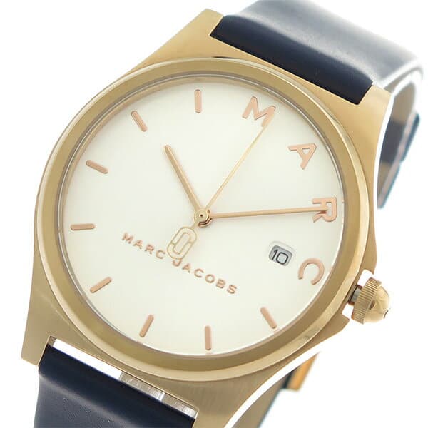 New Mark Jacobs MARC JACOBS quartz Lady s watch MJ1609 white silver Navy BE FORWARD Store