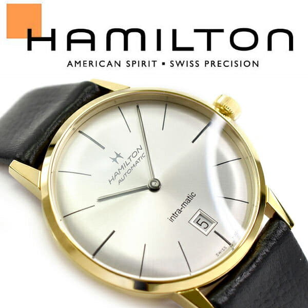 New]Hamilton Self-winding watch mens watch Silver dial Black leather belt  H38475751 with the hamirutonamerikankurashikkuintoramatikku rolling by hand  - BE FORWARD Store