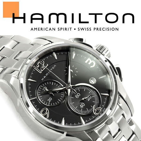 New HAMILTON H32612135 made in Hamilton Jazz master Kurono quartz mens watch analog Black dial stainless steel belt 42mm Switzerland BE FORWARD Store