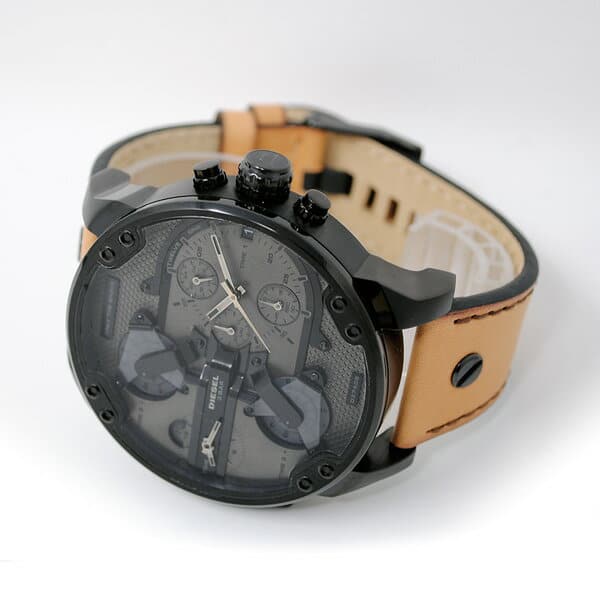 New]Diesel watch DZ7406 MR DADDY 2.0 light brown leather mens DIESEL clock  - BE FORWARD Store