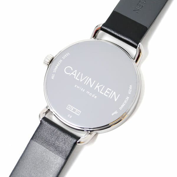 [New]Calvin Klein CK Calvin Klein clock watch K7B211CZ EVEN EXTENSION Silver Black leather mens