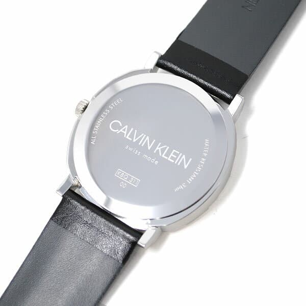 [New]Calvin Klein CK Calvin Klein clock watch K8Q311C6 POSH Silver Black leather mens quartz