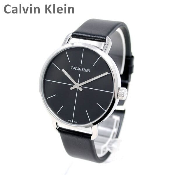 [New]Calvin Klein CK Calvin Klein clock watch K7B211CZ EVEN EXTENSION Silver Black leather mens