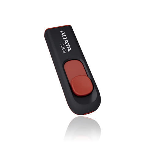 Flash drive USB 4gb a-data Classic c008 черно-красный (ac008-4g-rkd) (4718050609581)