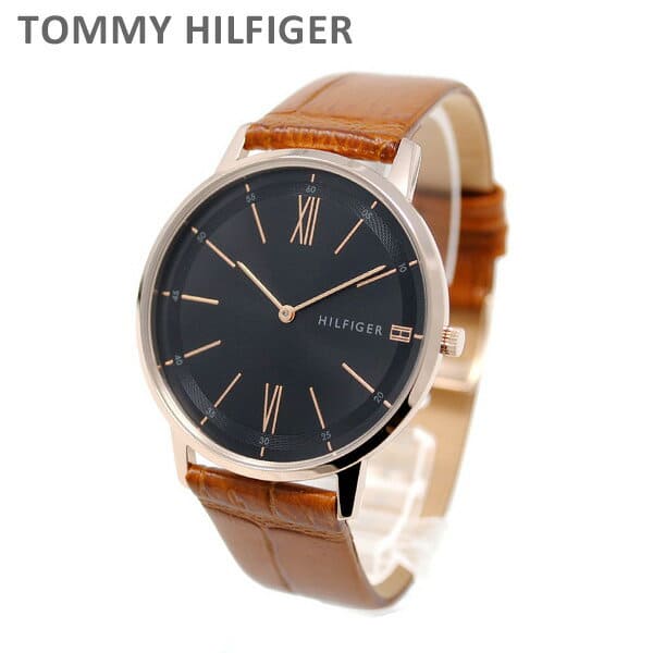 New]tomihirufiga watch 1791516 leather brown pink Gold mens Lady's unisex TOMMY  HILFIGER - BE FORWARD Store