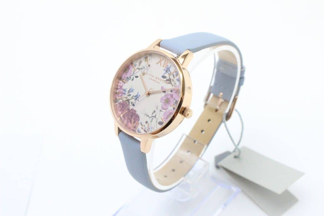 時計 OLIVIA BURTON BRITISH BLOOMS New]Olivia Burton Ladies Quartz Watch 34mm British Blooms Chalk