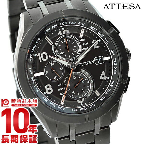 New] CITIZEN ATTESA ATTESA Black titanium Eco Drive Electric wave 