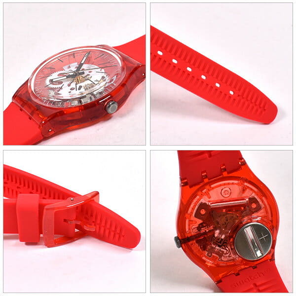 New Clock Swatch Swatch Gr178 Rosso Bianco Rosso Bianco Gg D29 Be Forward Store