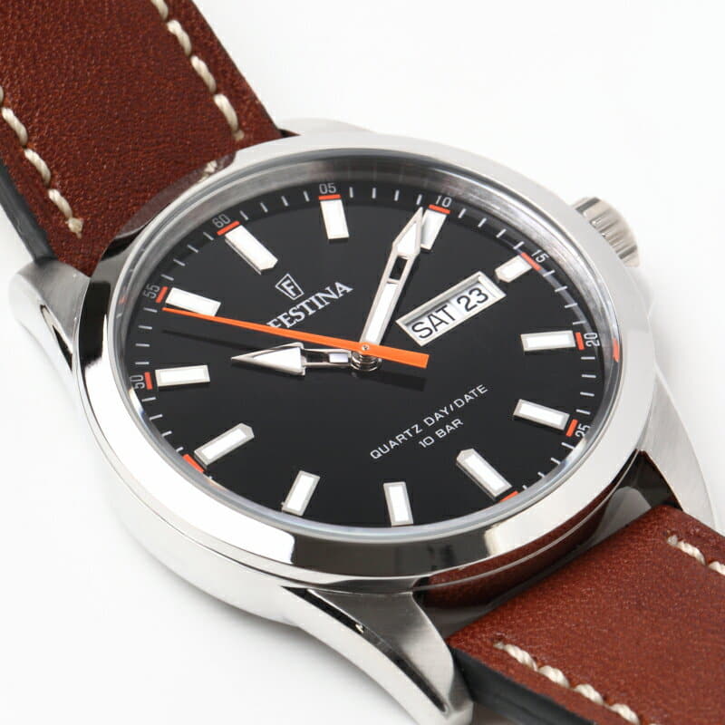 New]clock strap festival Tina FESTINA F20358/2 which matches a analog watch  mens belt waterproofing leather strap leather band case simple suit - BE  FORWARD Store