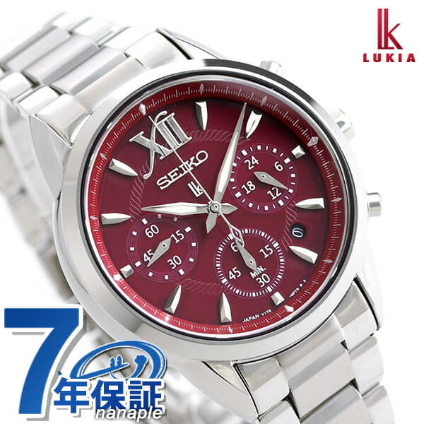 New]with the tote bag Lady's watch SSVS039 SEIKO LUKIA wine red