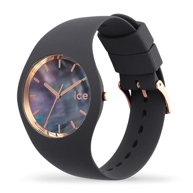 New ICE WATCH ice watch ice pearl medium 40mm Black MOP gray mens Lady s 016938 ICE pearl Grey Medium BE FORWARD Store