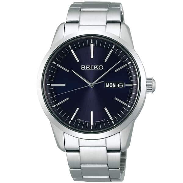 New]SEIKO SELECTION Solar Calendar SBPX121 Watch Men's Navy Silver