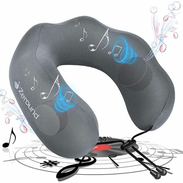 neck pillow with bluetooth speakers