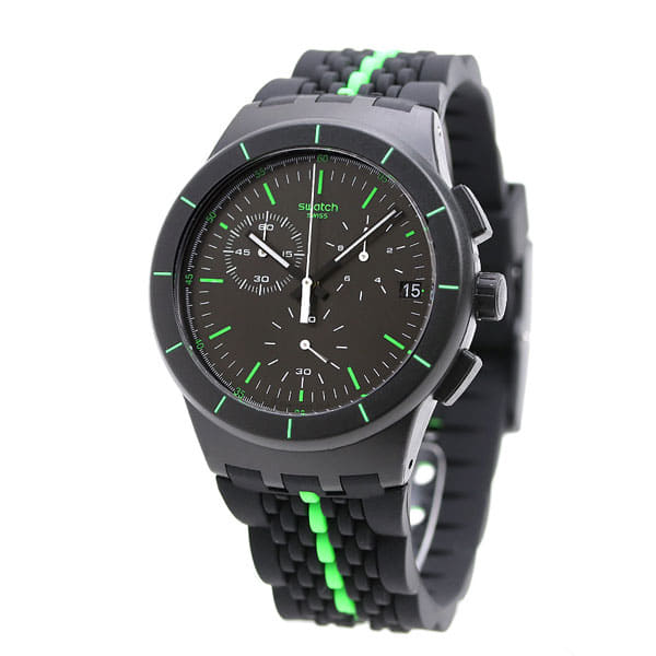 [New] Swatch SWATCH original Chronograph Men's watch SUSB409 Black X ...