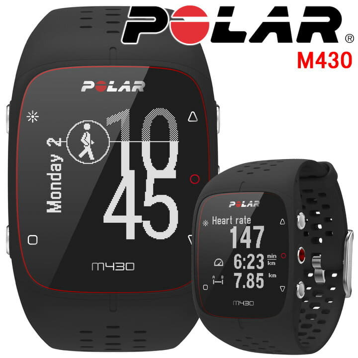 New]GPS POLAR M430 Black waterproofing android smart performance  improvement telephone, LINE reception sleep heart rate - BE FORWARD Store