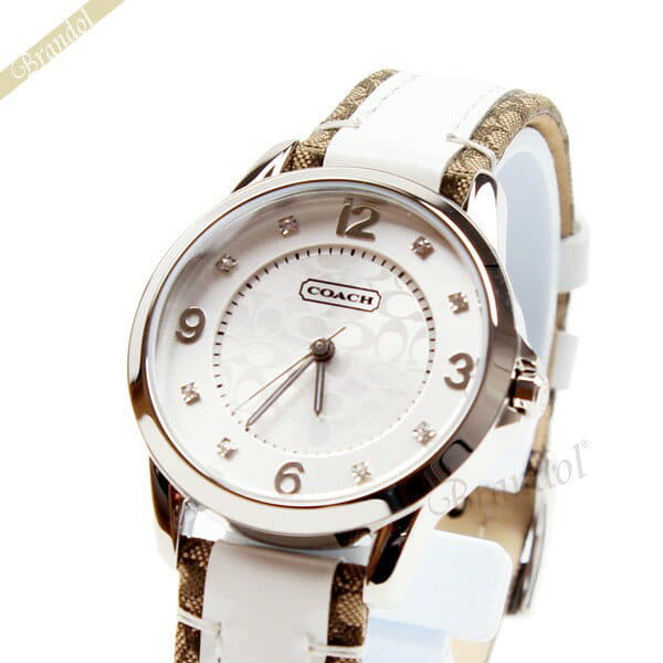 Coach Women’s Stainless Steel Quartz Watch White Dial Date Preowned w/Box Coach White Quartz Ladies Watch Stainless Steel 37mm Used | eBay main image 4