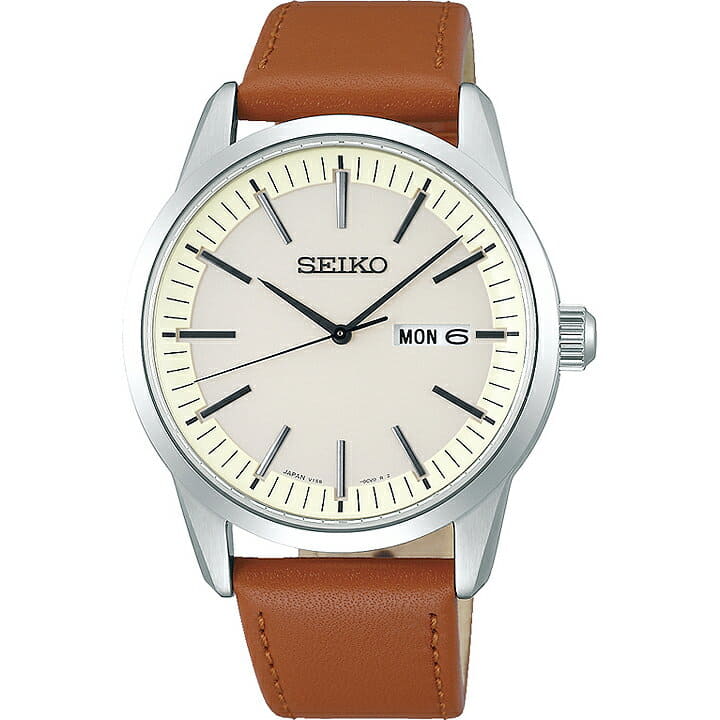 New]Seiko Selection Men's Solar Watch Cowhide Calf Black/Brown