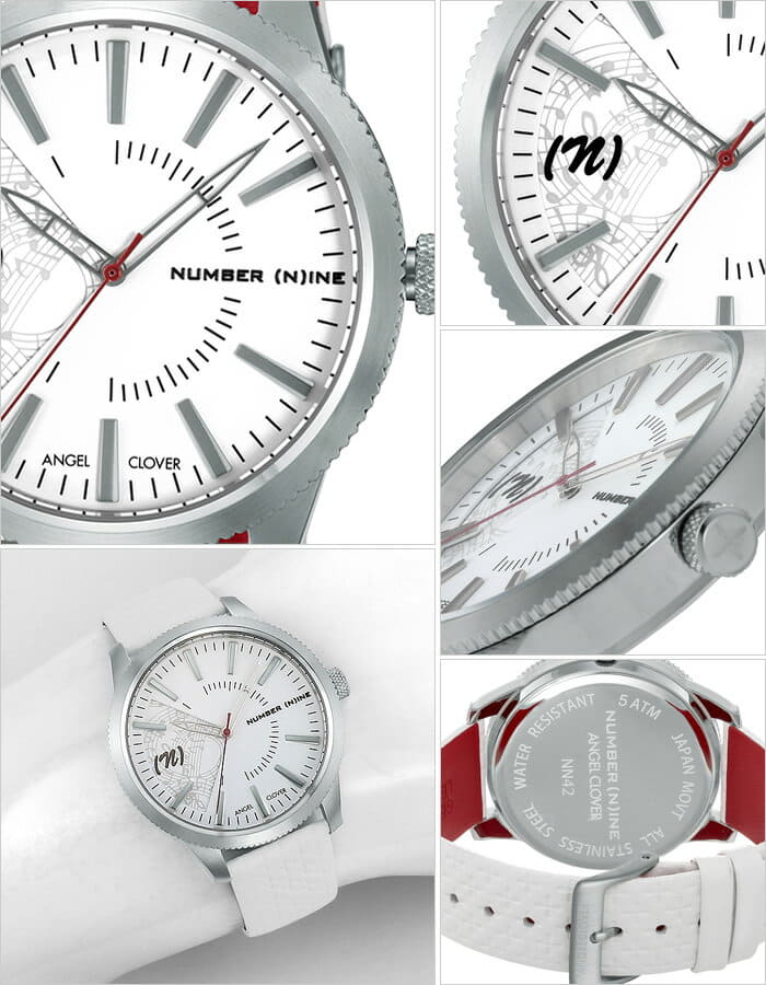 NUMBER(N) INE ×ANGEL CLOVER NN42SWH-WH New] angel clover Watch number nine collaboration Angel Clover