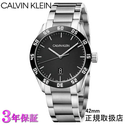 New]Calvin Klein Compte 42mm Men's Watch Black K9R31C41 - BE FORWARD Store