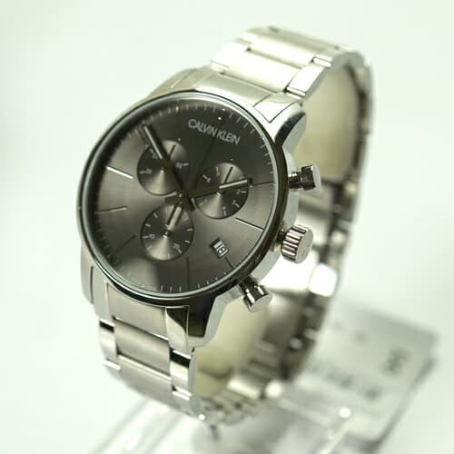 New]CALVIN KLEIN City Men's Chronograph Watch Gray K2G27143 - BE FORWARD  Store