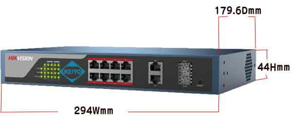New]DS-3E1310P-E 10/100 Mbps PoE+-adaptive 8 port management 