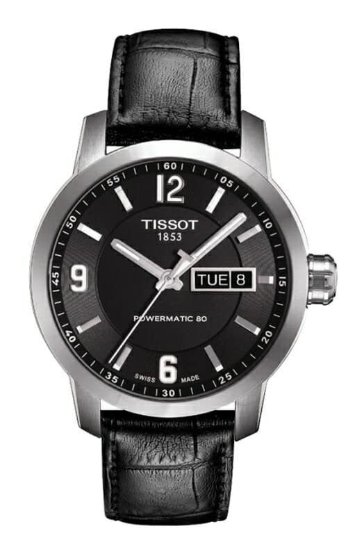 [New]TISSOT Automatic Self-Winding Watch Black Dial/Black Calf Strap ...
