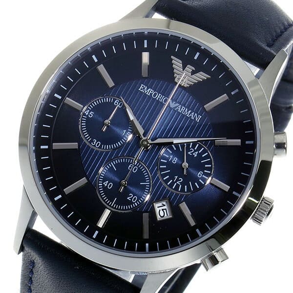 mens watch Kurono quartz Store ARMANI Armani Navy AR2473 - BE FORWARD New]Emporio