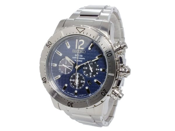 New]Seiko Men's Solar Chronograph Watch SSC221P1 - BE FORWARD Store
