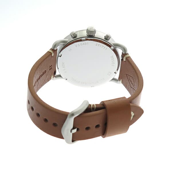 New Fossil FOSSIL watch mens FS5401 quartz Navy brown BE FORWARD