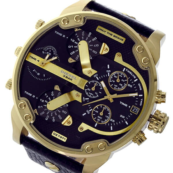 New]Diesel DIESEL Mr. Daddy Mr. Daddy quartz Kurono mens watch DZ7371 Black  - BE FORWARD Store