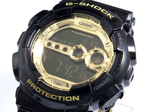 New]Casio CASIO G-Shock G-SHOCK high brightness LED watch GD100GB-1 - BE  FORWARD Store