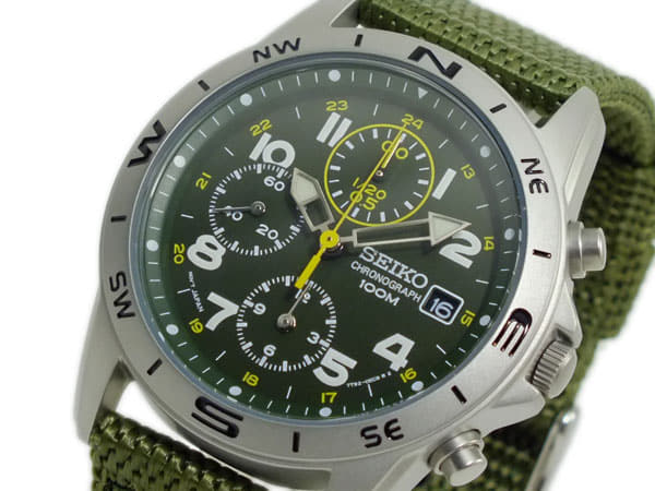 seiko green chronograph
