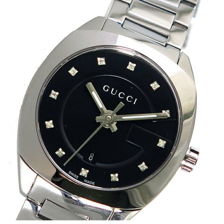 New]Gucci Ladies GG2570 Quartz Watch Black YA142503 - BE FORWARD Store