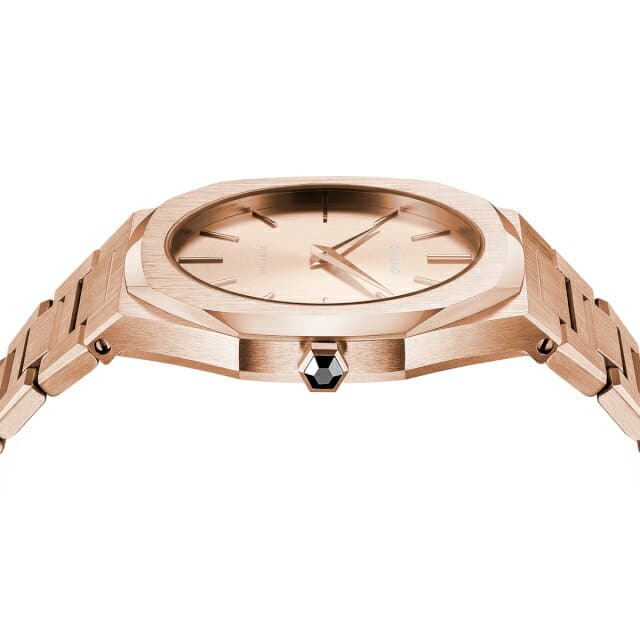 New]D one Milan D1 MILANO Ultra Thin Rose Gold Case with Rose Gold Bracelet  watch mens Lady's - BE FORWARD Store