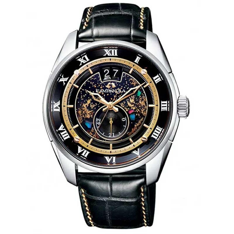New Citizen Campanola Lacquer Dial Mechanical Watch Black