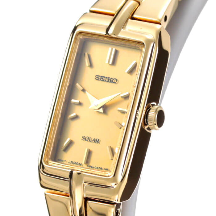 New SEIKO watch SEIKO clock SEIKO clock SEIKO watch Lady s Gold SEIKOW SUP276 solar battery exchange free osharefasshonakusesarijueriakuse of superior grade simple retro suit BE FORWARD Store