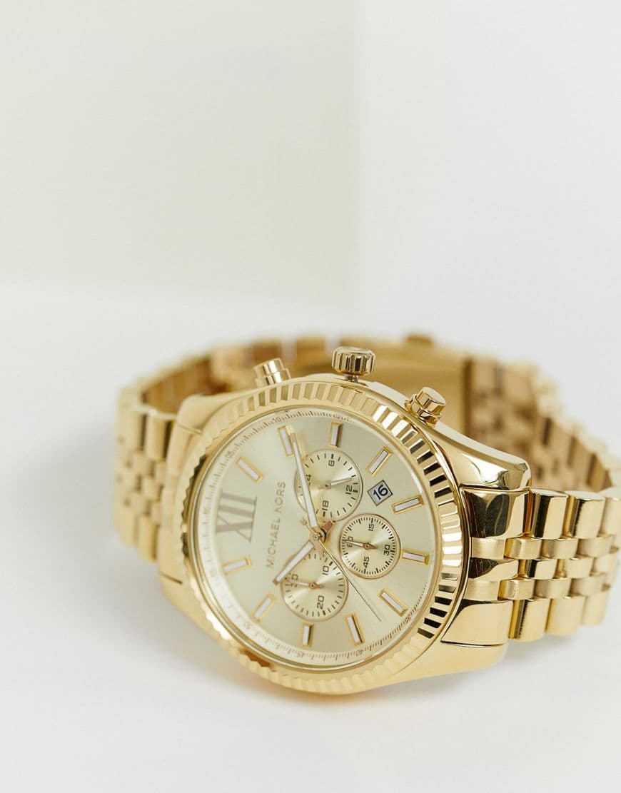New]Michael Kors watch unisex Michael Kors MK8281 Lexington gold  chronograph watch eisosu ASOS U.K. credit card OK Gold iron - BE FORWARD  Store