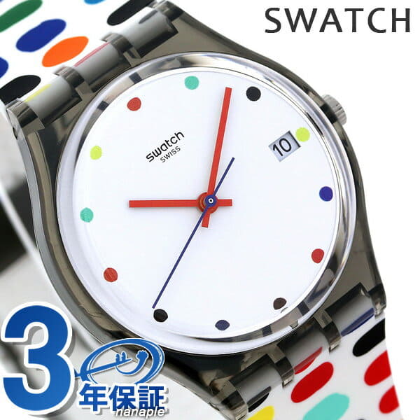 New]orijinarujiento 34mm multicolored GM417 clock made in Swatch SWATCH  watch Switzerland - BE FORWARD Store