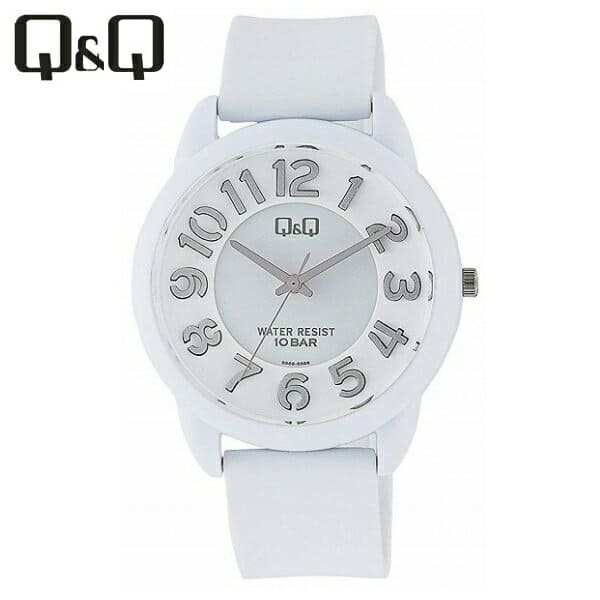 New]whole country [CITIZEN Q\u0026Q] Citizen Q\u0026Q watch Kalla fully-fashioned  hosiery analog 10 standard atmosphere waterproofing gray white VR66-002  Lady's low - BE FORWARD Store