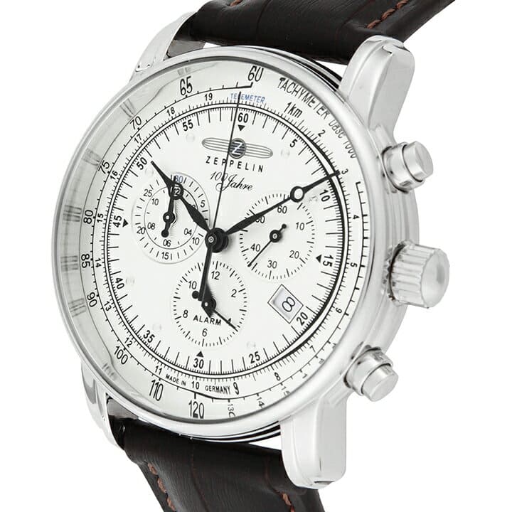 New] ZEPPELIN Watch Chronograph Watch 7680-1 7680-2 mens ivory