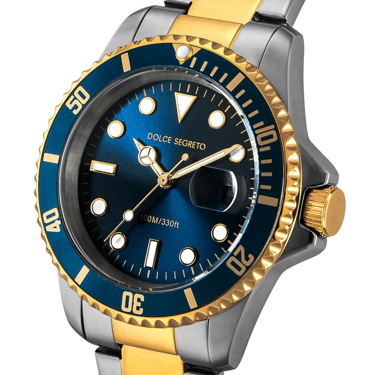 New]Dolce Segou rate watch mens Silver Gold CSB200BU DOLCE SEGRETO 