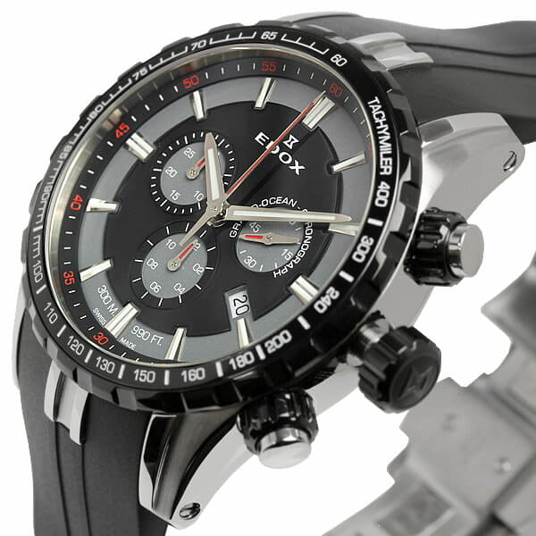New]EDOX edokkusugurandooshan watch mens quartz Chronograph